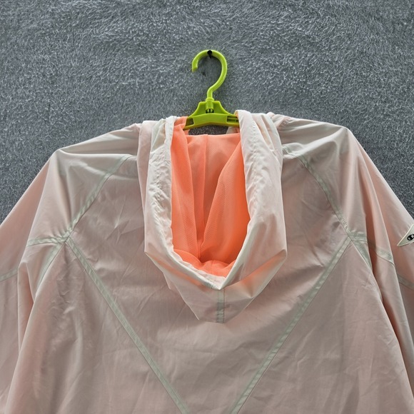 Champion Women Jacket L Pink Logo Embroidery Windbreaker Activewear Zipper - Picture 9 of 10